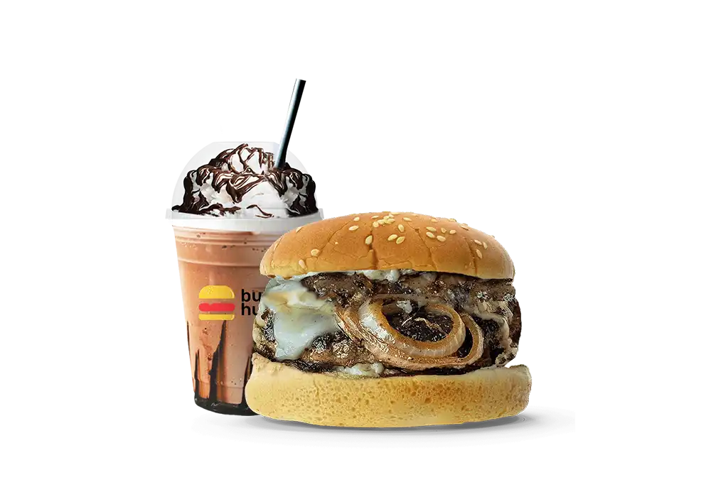 Sooners Onion Burger with Chocolate Shake